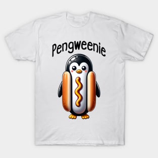 Penguin Hotdog in a Bun, a Pengweenie T-Shirt